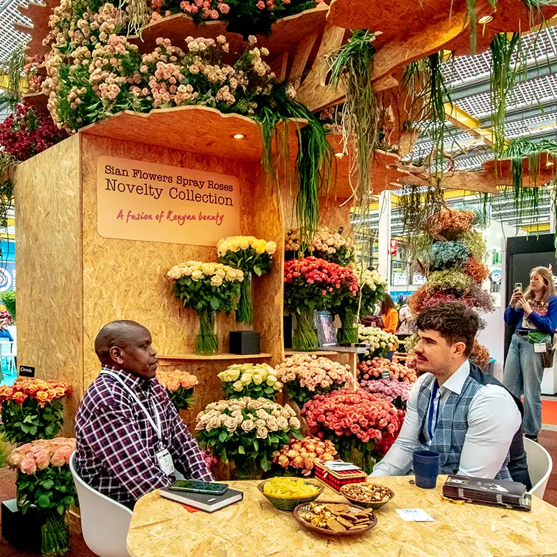 Flower booth at IFTF 2023