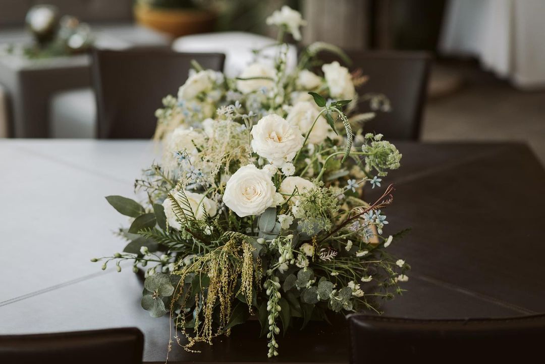 The Meaning of White Roses Centerpiece
