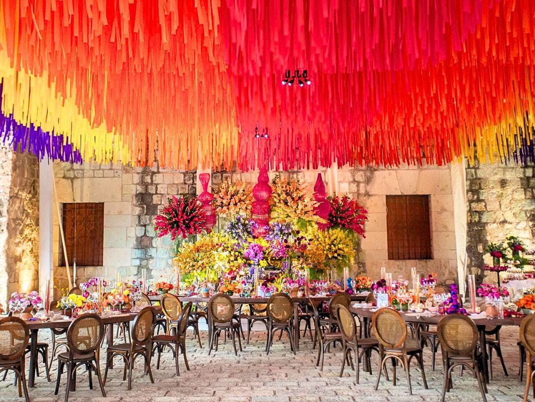 The most colorful wedding event decor by Michelle Pourroy