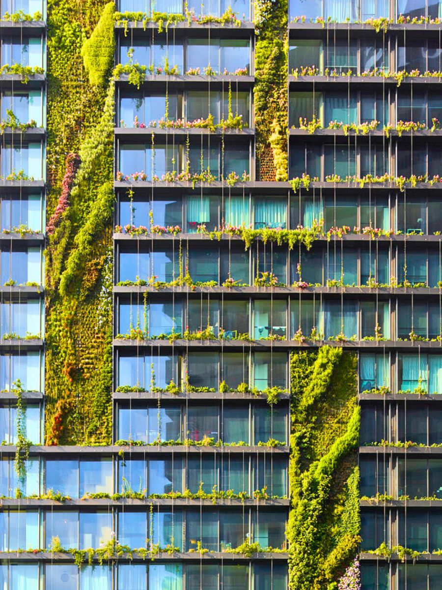 Vertical gardens in a building in Sydney