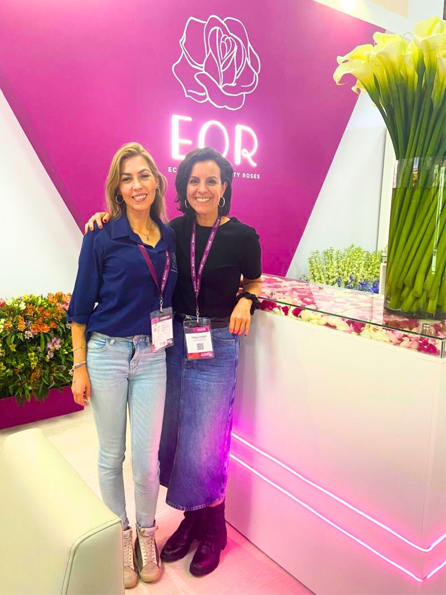 Angela Escobar at EQR stand in Expo Flor Ecuador