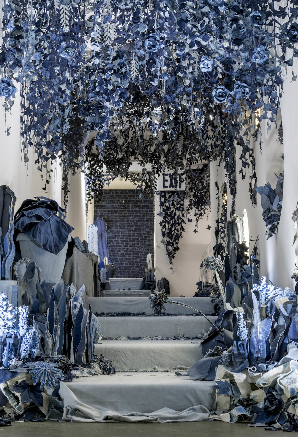 Ian Berry Crafts a Path of Nature Entirely Made Out of Denim Secret Garden