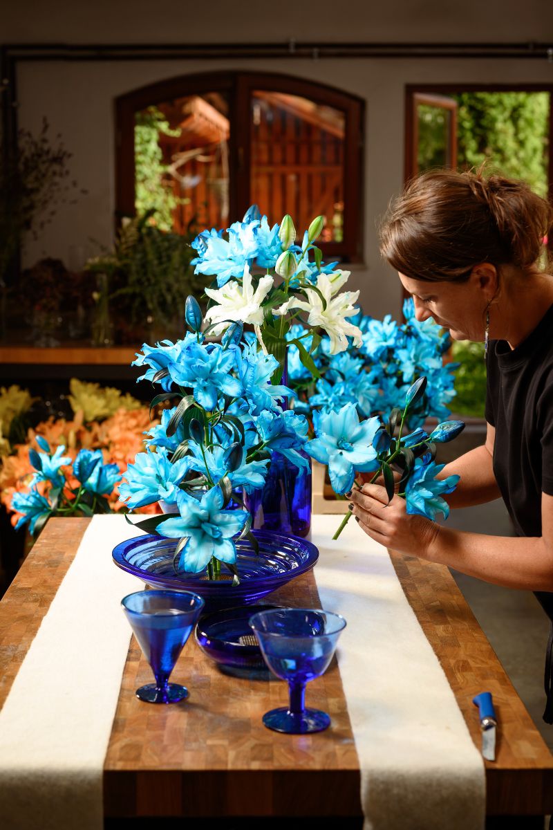 Ella Fodor Working With Blue Lilies