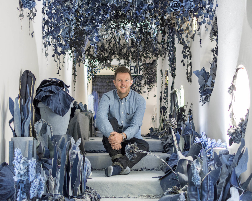 Ian Berry Crafts a Path of Nature Entirely Made Out of Denim Secret Garden