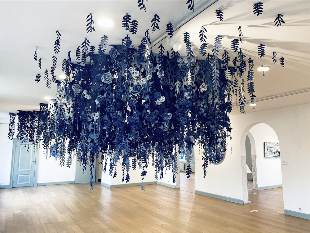 Ian Berry Crafts a Path of Nature Entirely Made Out of Denim Denim Art