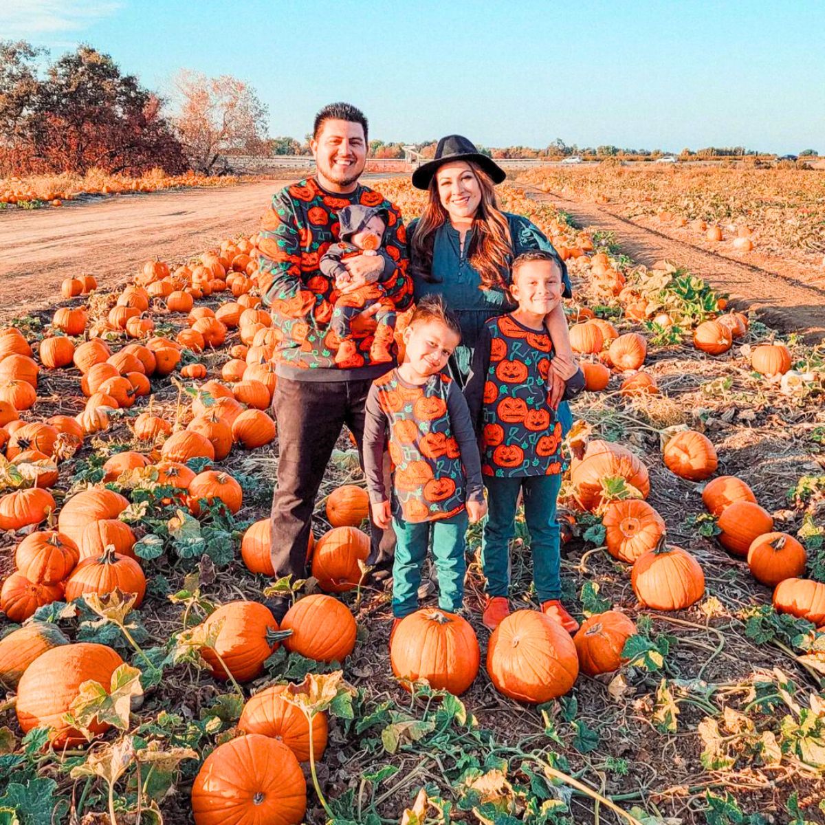 A family celebrating National Pumpkin Day