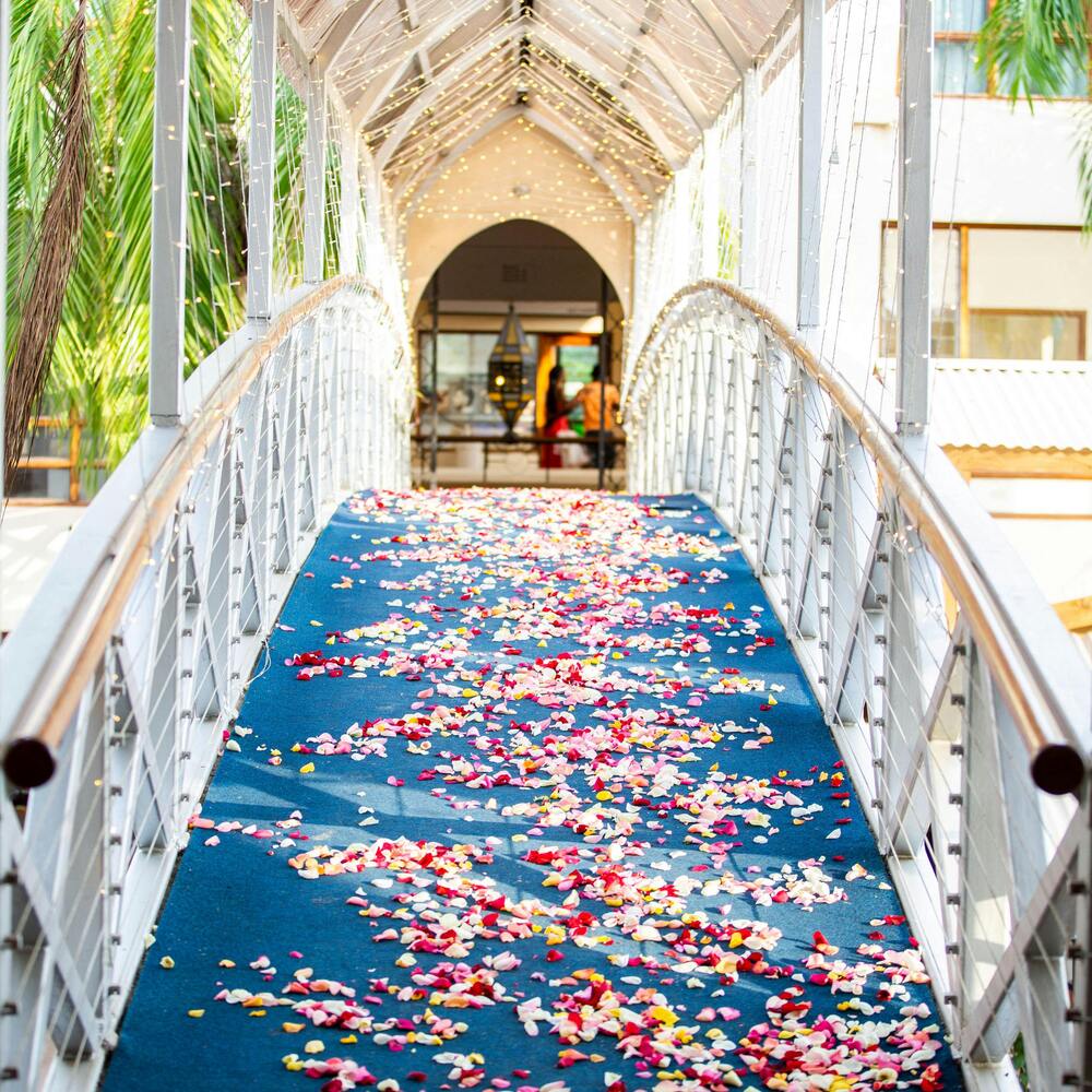 Floral carpet for wedding