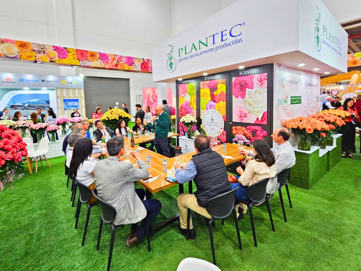 People attending Plantecs booth