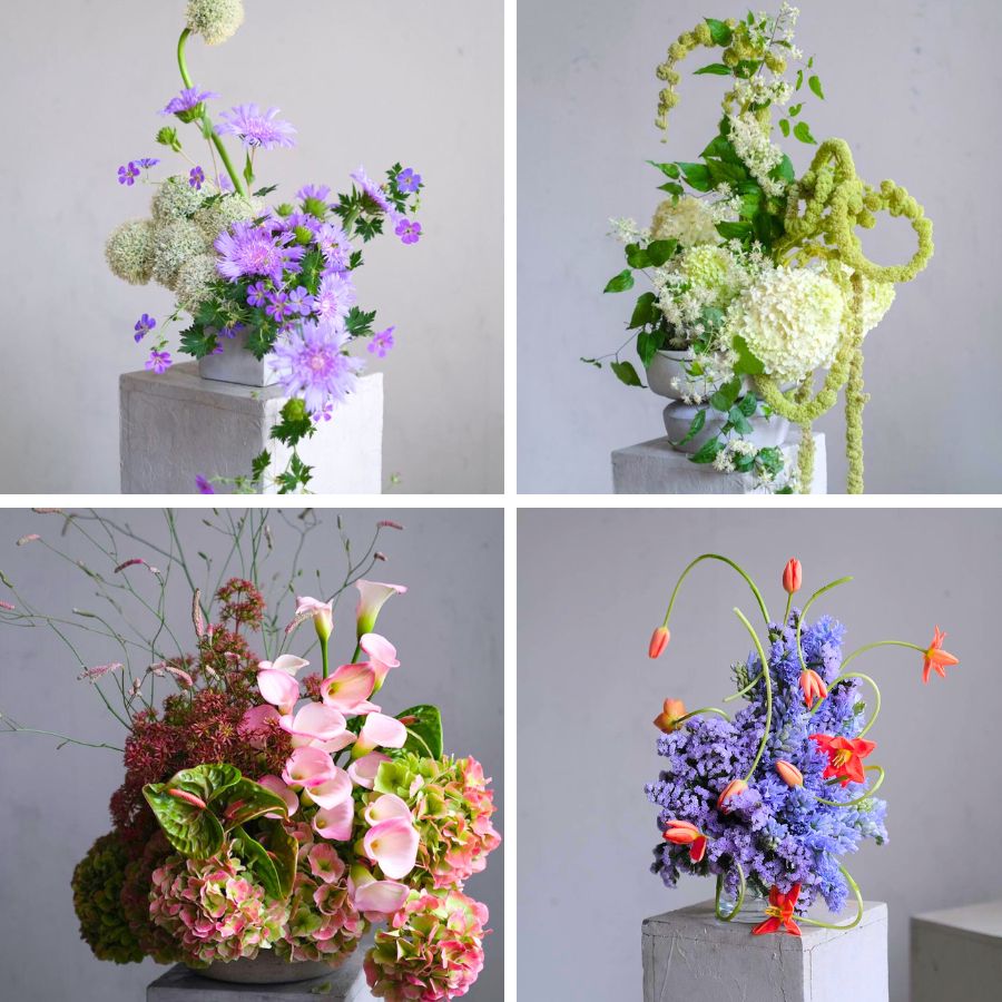 Ikebana different types of arrangements by Leone Floral Studio