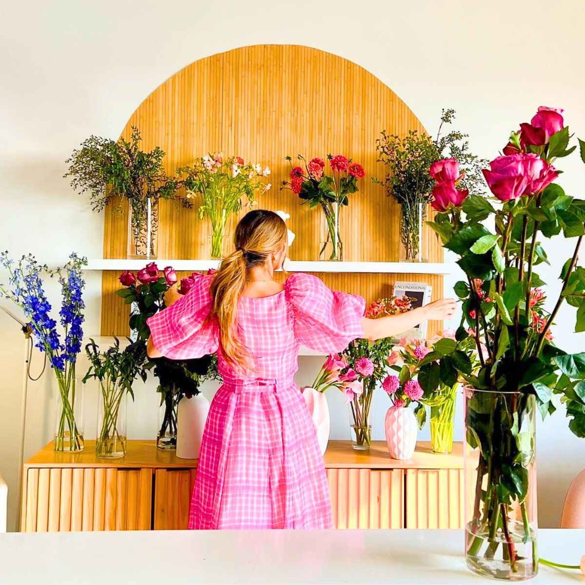 Florist in a flower shop