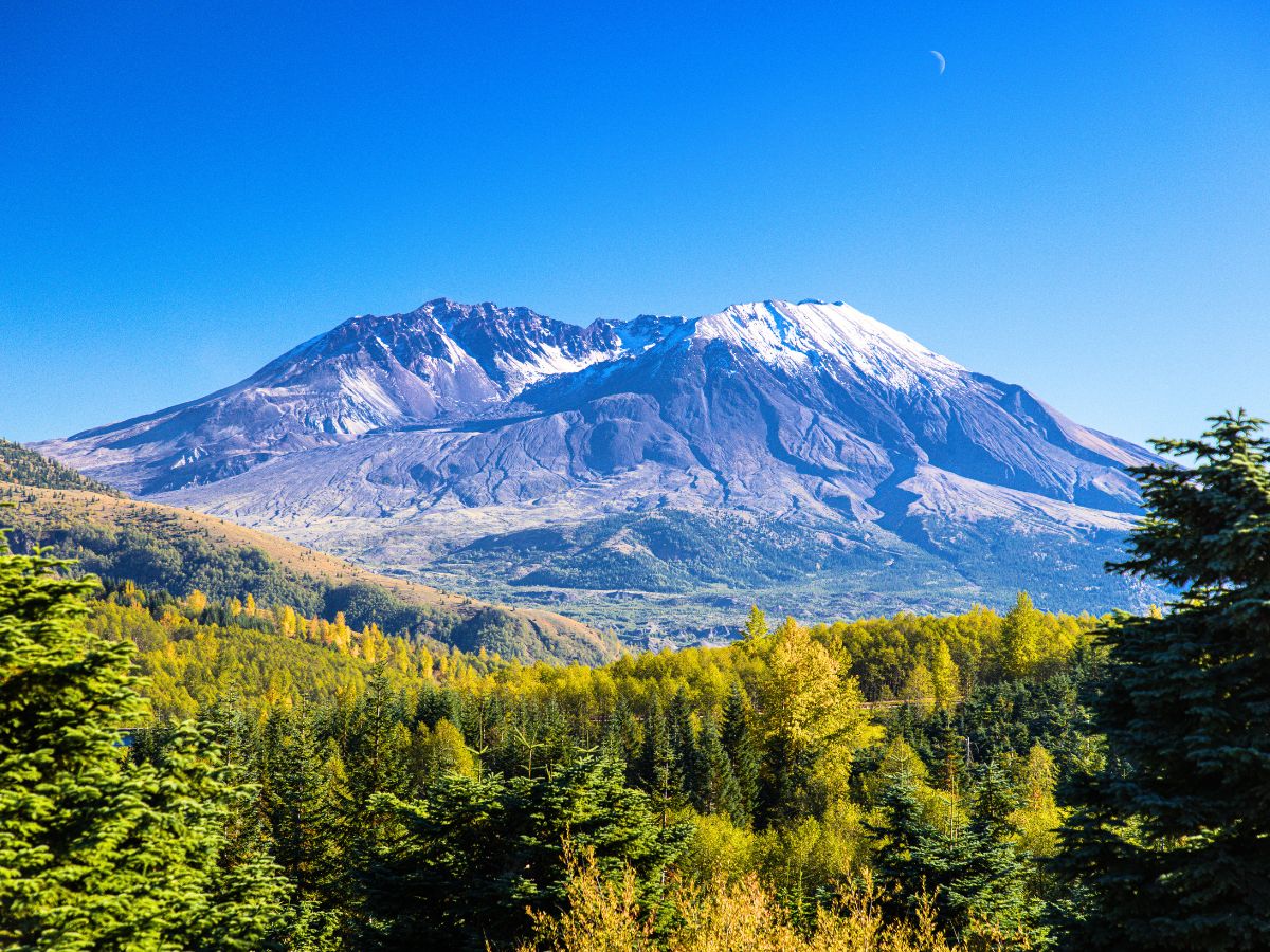 Mount Saint Helens farm view