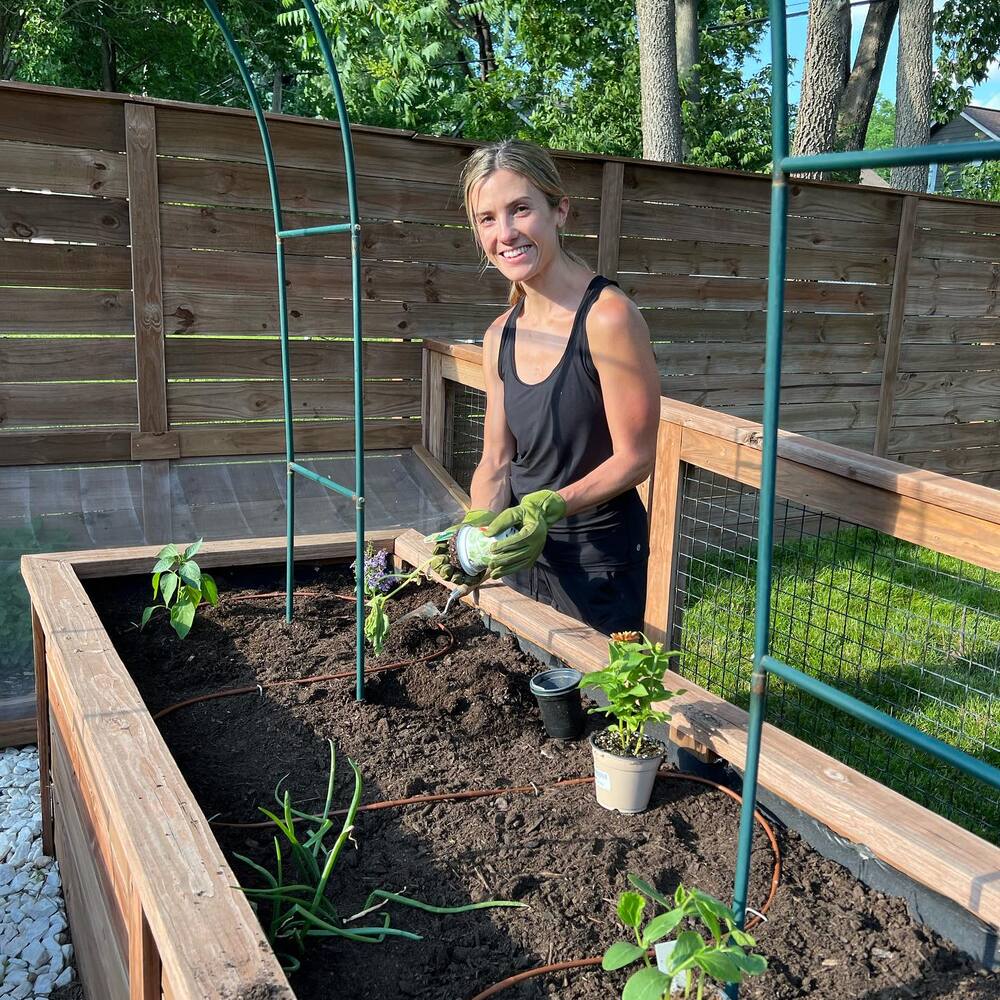 Lady doing gardening