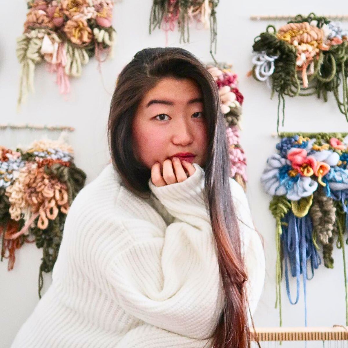 Alyssa Ki Weaves Floral Wall Hangings That Last Forever