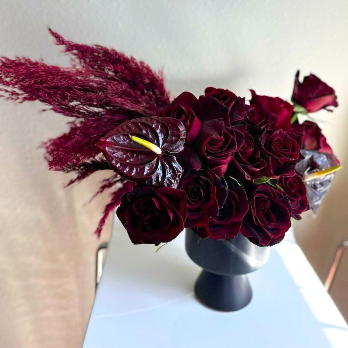 Rose Black Baccara in an arrangement