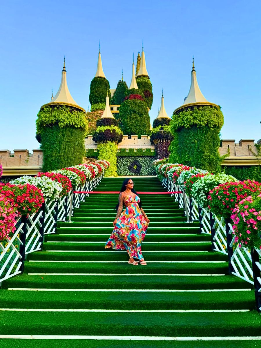 Green castle in Dubai Miracle Garden