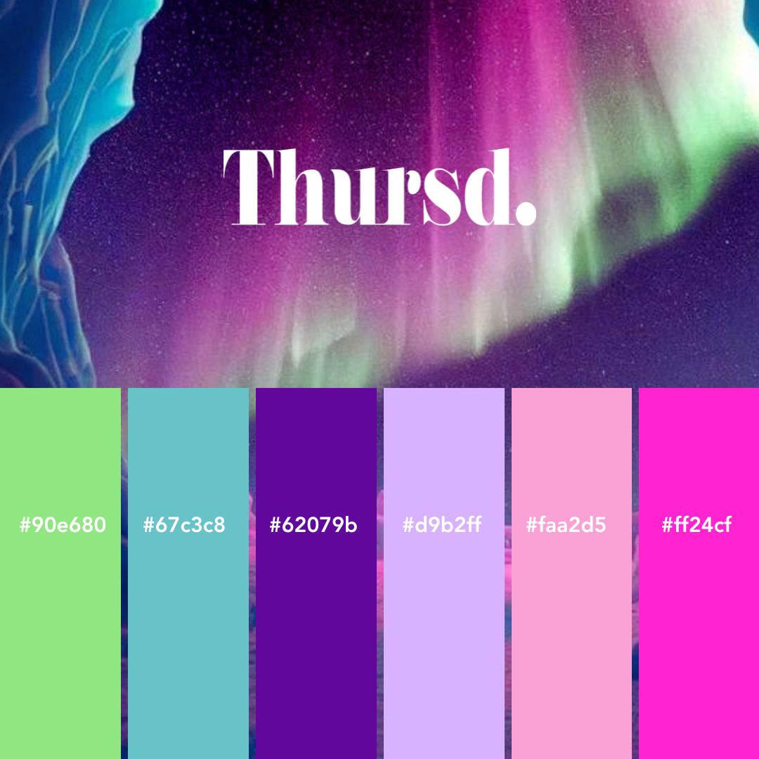 Aurora Glow Thursd Floral Trend Color Palette of the Year 2025