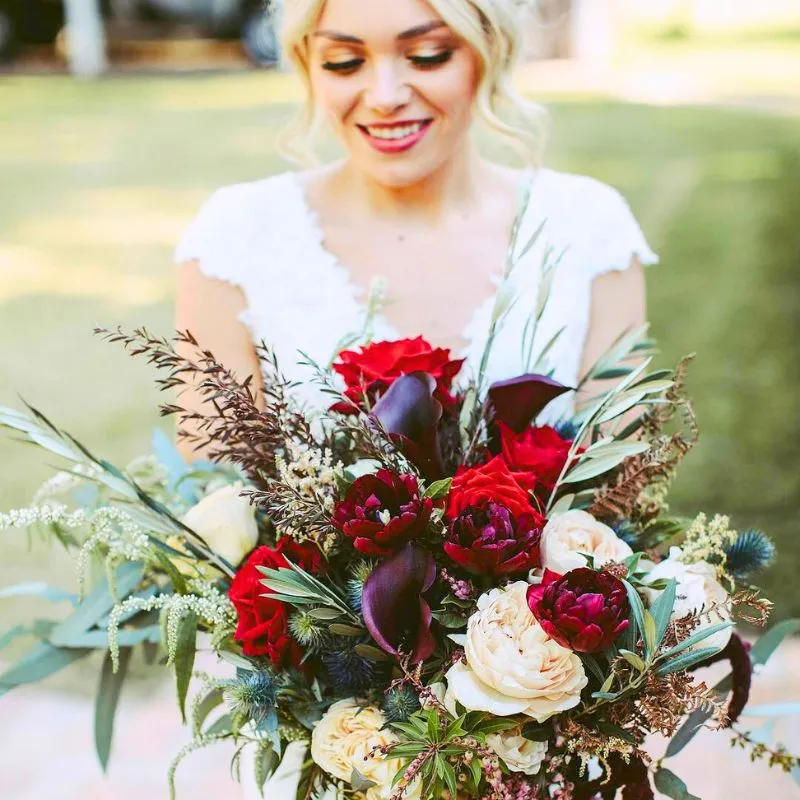 Christmas wedding bouquets