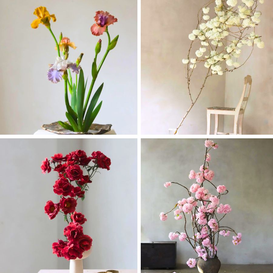 Ikebana style floral design by Frida Kim