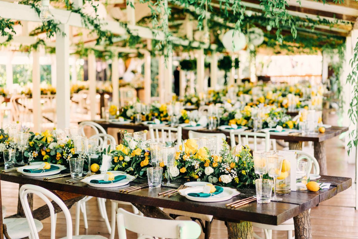 Lemon Themed Table Decor for a Wedding by Alina Vreju