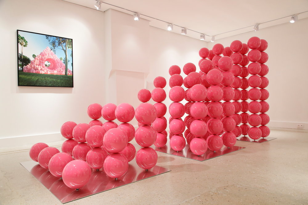 Pink Sets the Tone in the Immersive Installations by Cyril Lancelin Sphere Installation