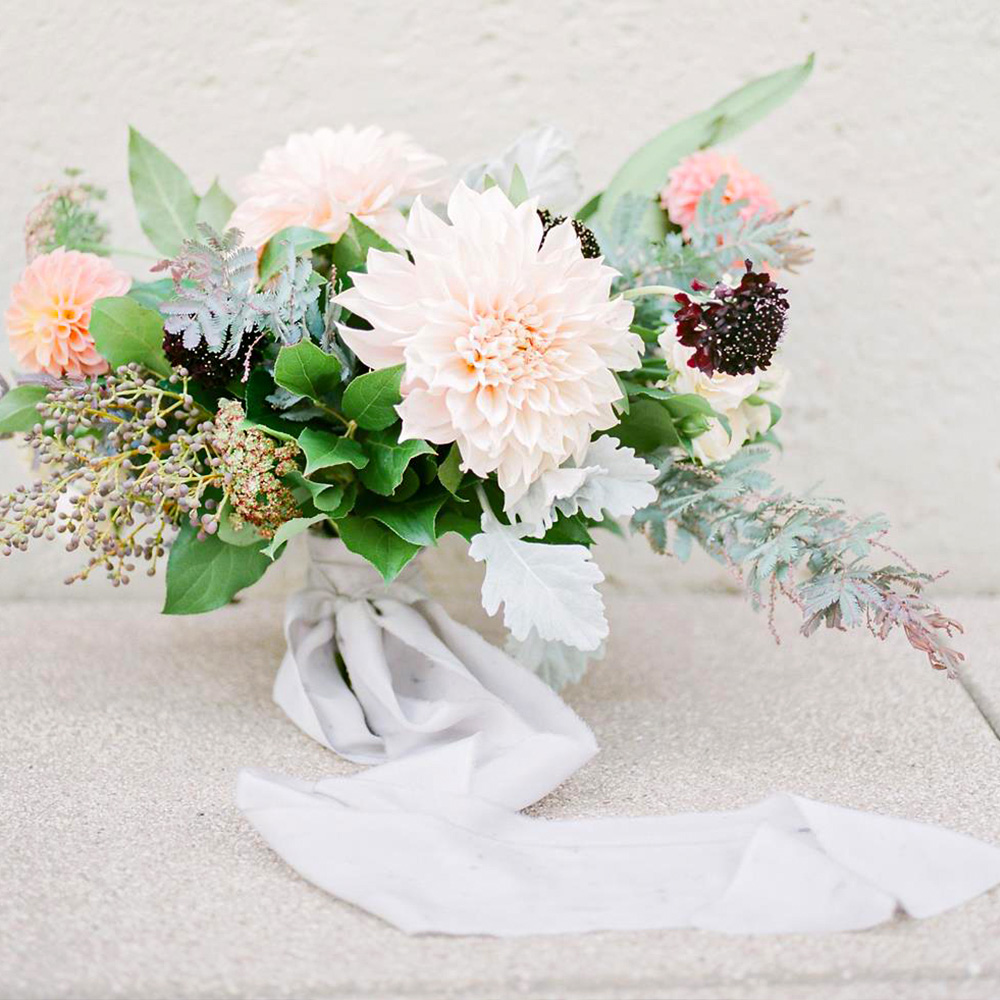 No foam floral wedding bouquet