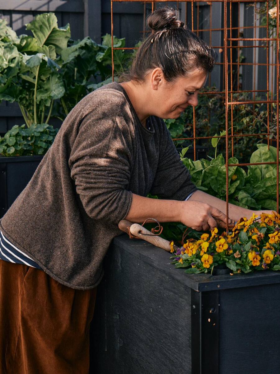 lady doing gardening activity