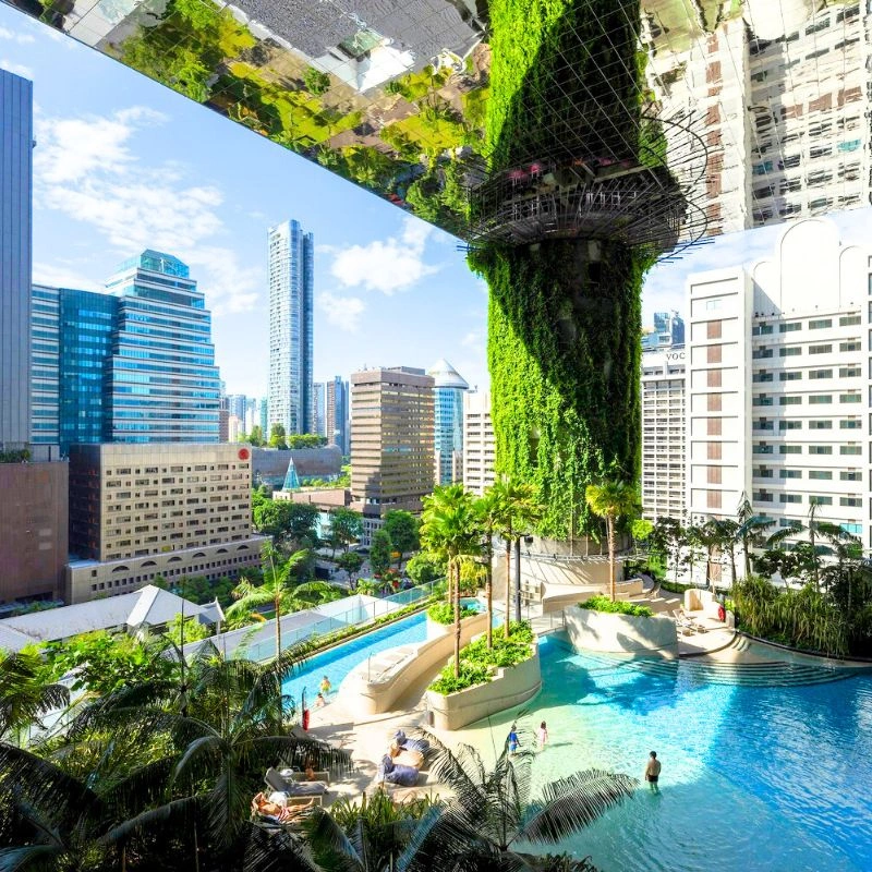 Singapore's Pan Pacific Orchard Overflows With Lush Vegetation and Nature