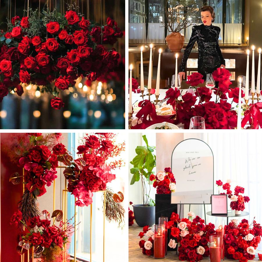 Different inspo for valentines day decor with flowers