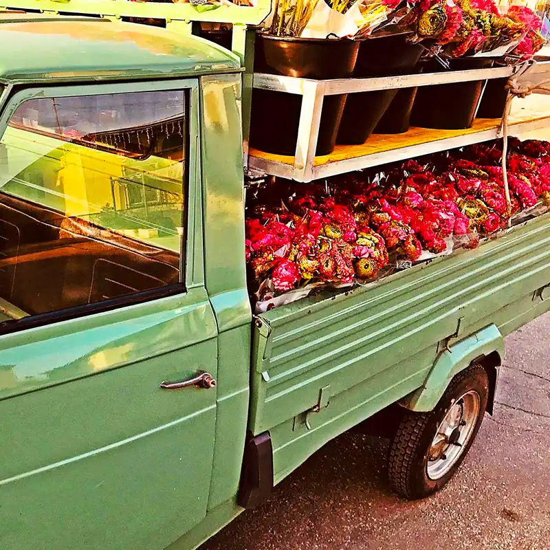 Truck with Italian Ranunculi