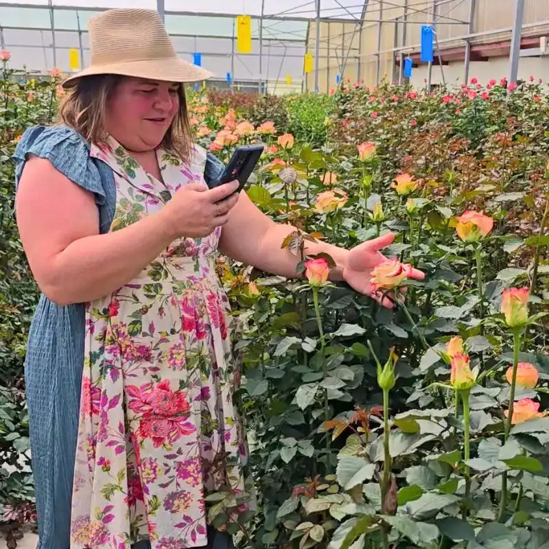 Floral Personality Sarah Campbell Enchanted by Kenya’s Array of Spray Roses and Other Flowers at Interplant Roses East Africa in Naivasha