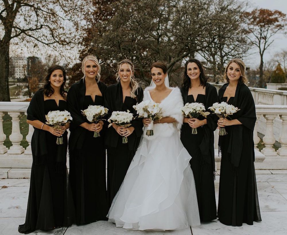 These Are the Winter Wedding Trends We're Seeing Everywhere Black and White Wedding