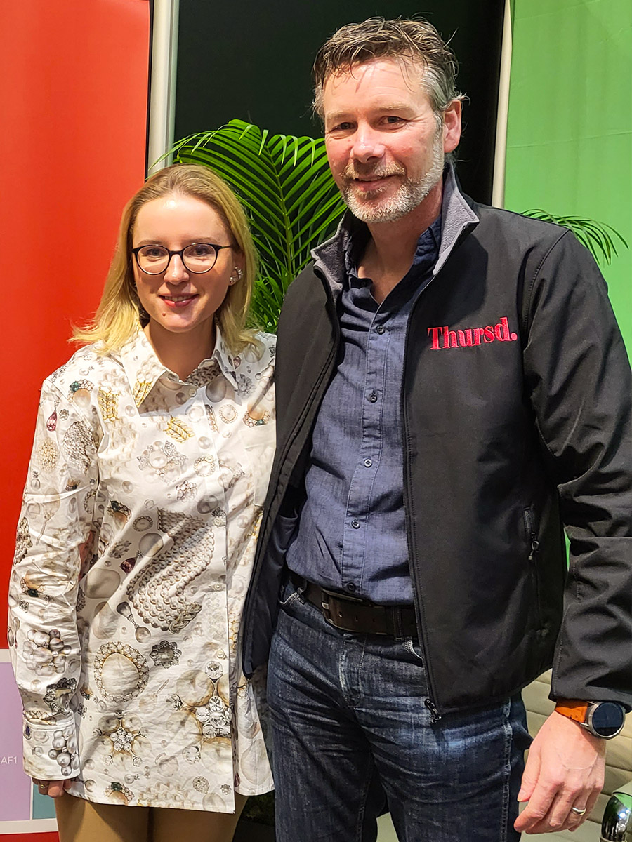 Marcel de Romph with Katya Hutter at IPM 2023