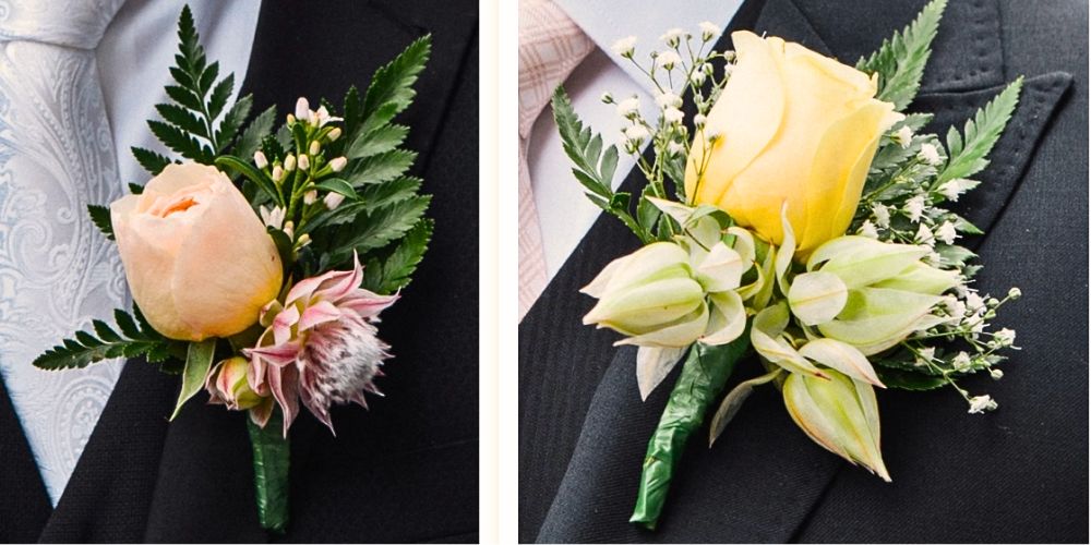 Leatherfern corsages picklepotflorals