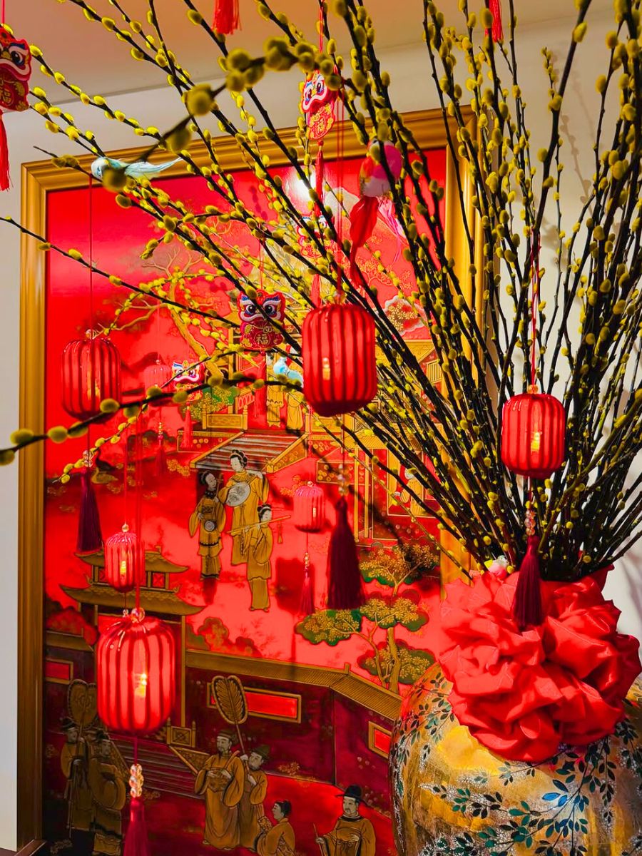 Pussy willow used for Chinese New Year decor