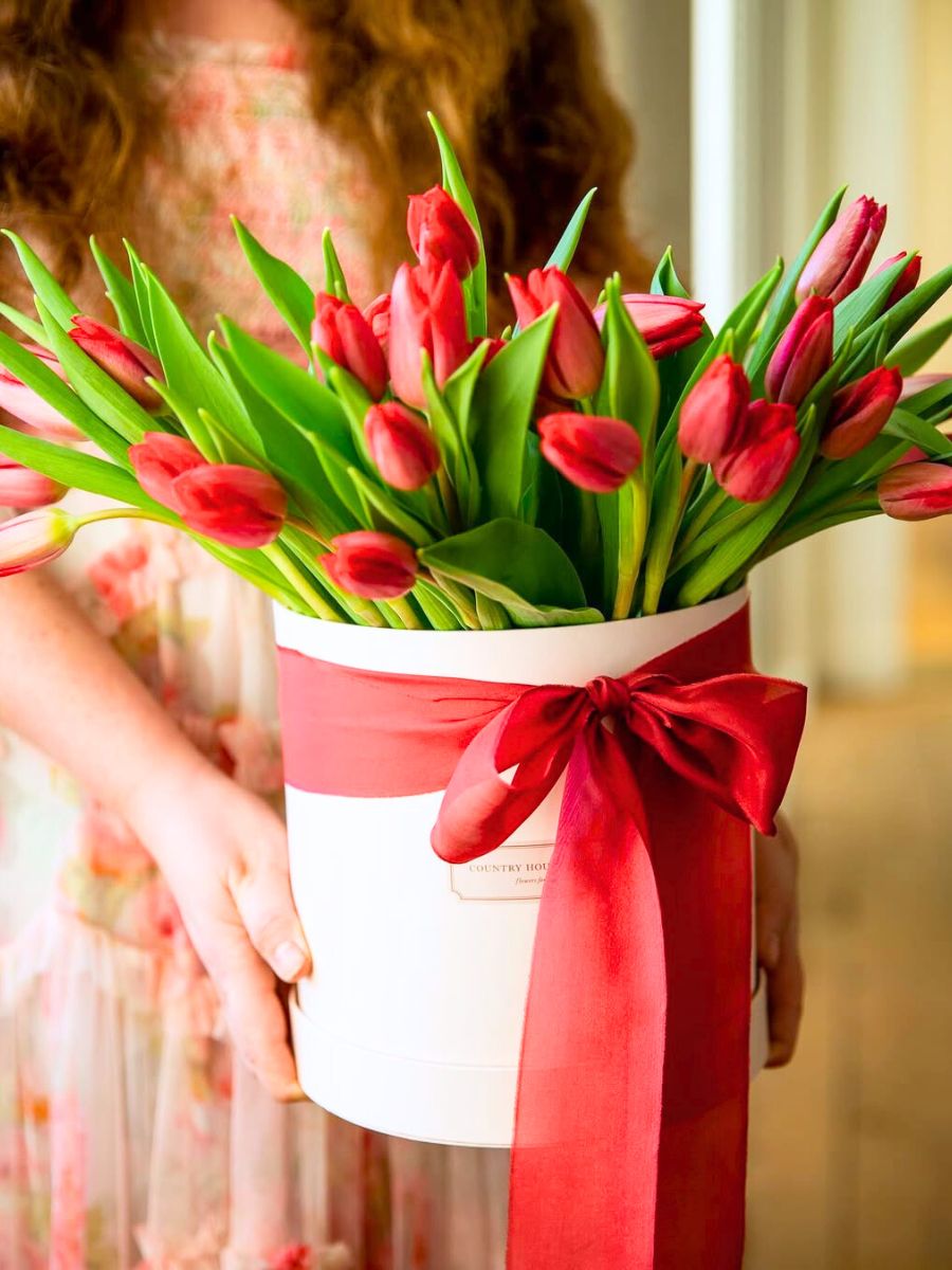 Red tulips for Valentines Day