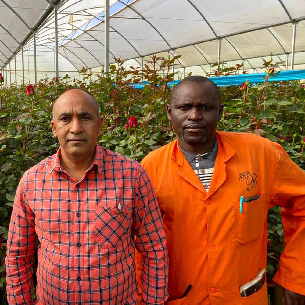 Bloomingdale Roses Sunil Chaudhari with colleague