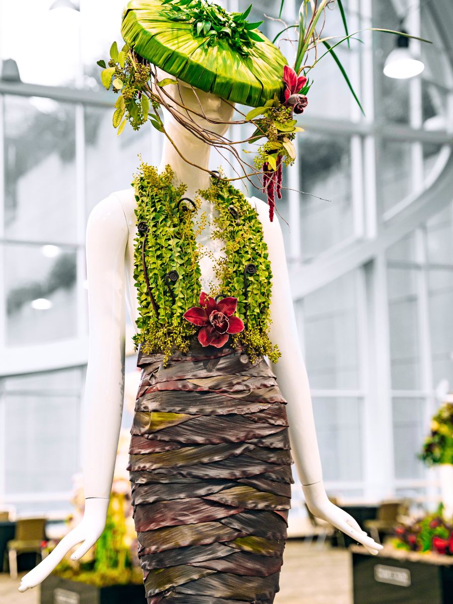 Elegance of a floral mannequin