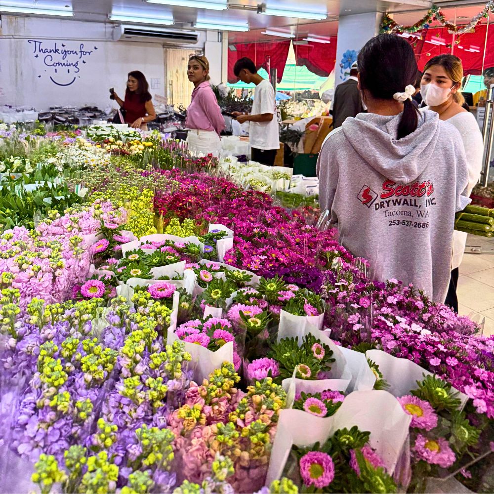 Bangkok Flower Market Also Known as Pak Khlong Talat