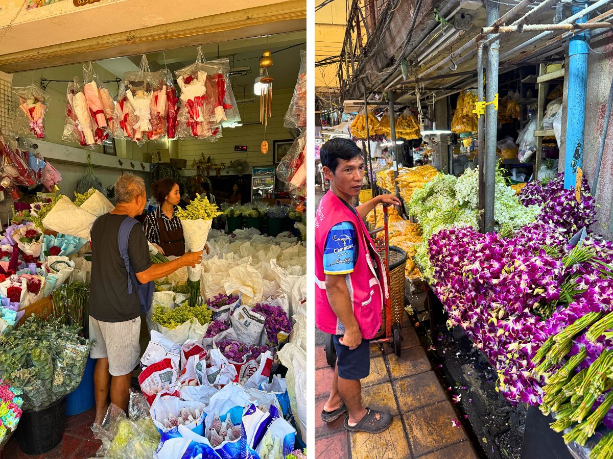 Bangkok Flower Market Also Known as Pak Khlong Talat