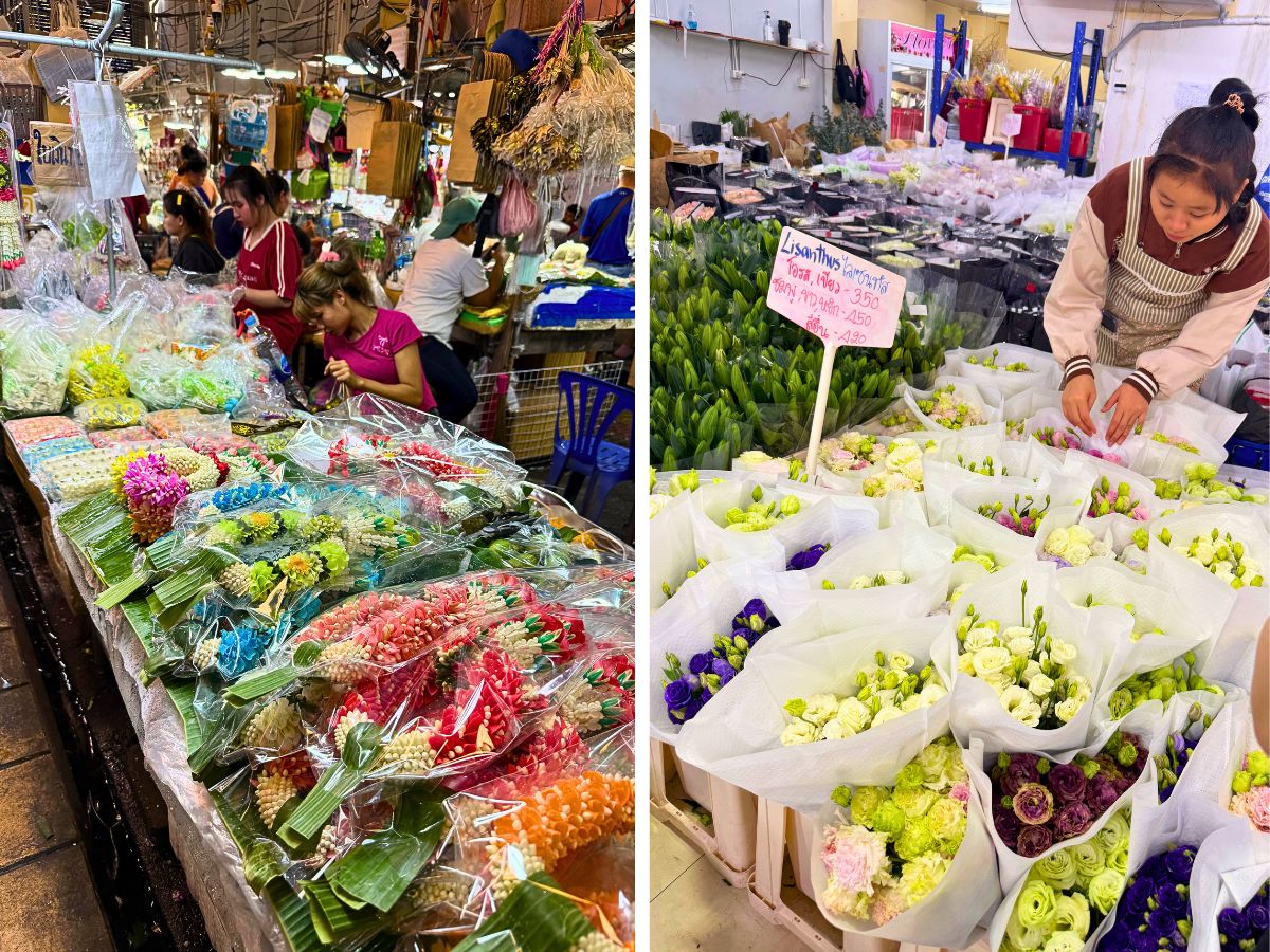 Bangkok Flower Market Also Known as Pak Khlong Talat