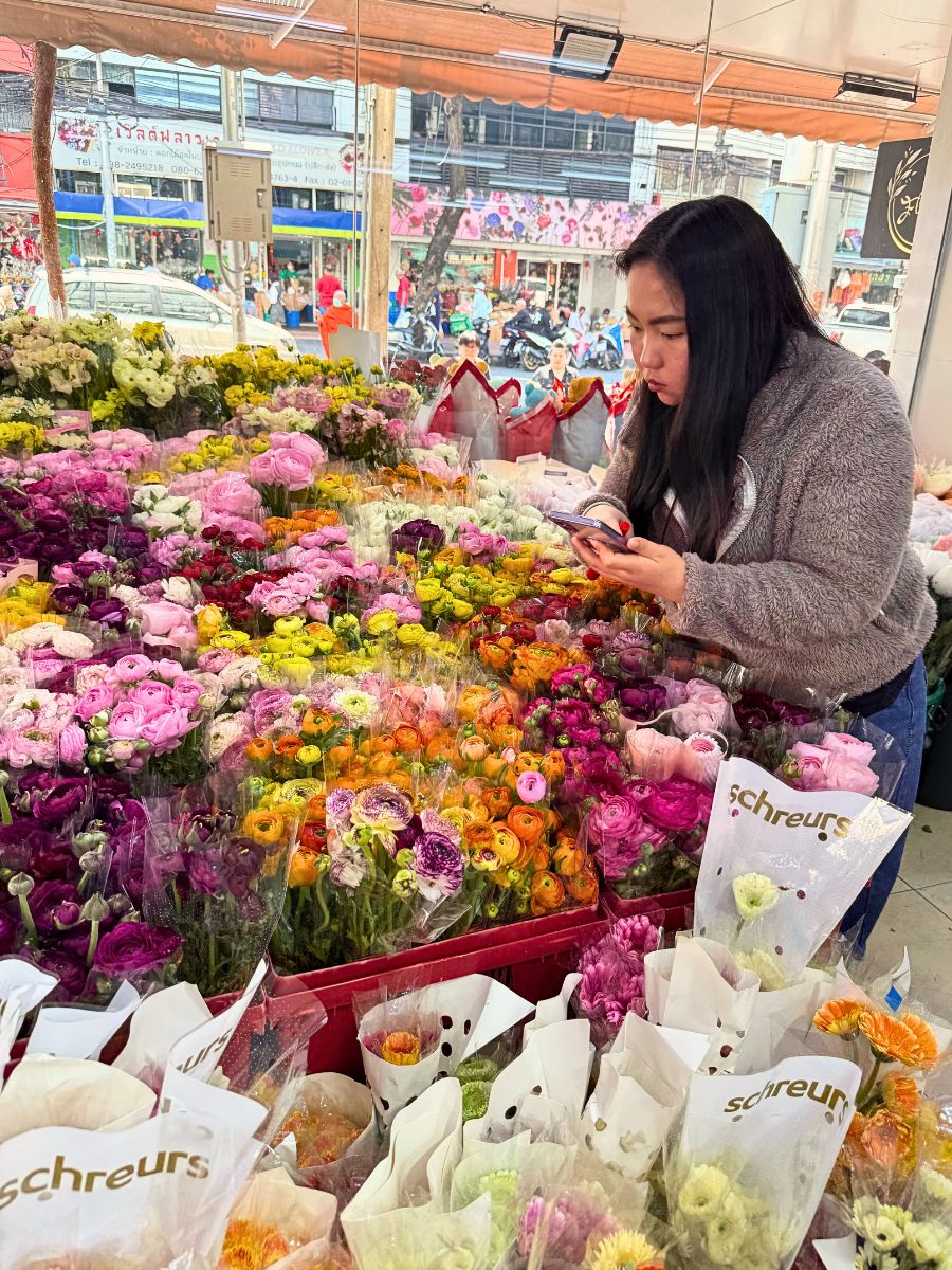 Bangkok Flower Market Also Known as Pak Khlong Talat