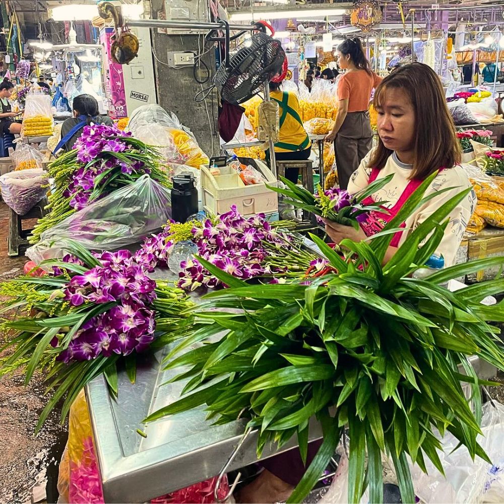 Bangkok Flower Market Also Known as Pak Khlong Talat