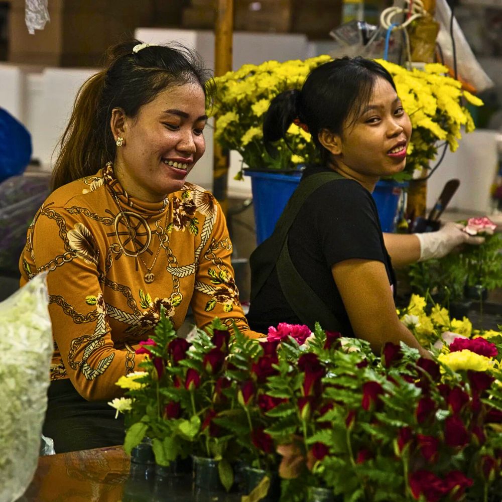 Bangkok Flower Market Also Known as Pak Khlong Talat