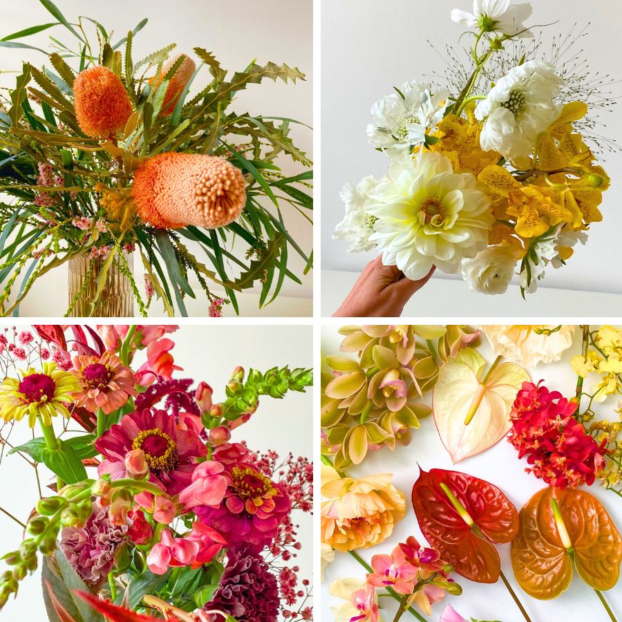 Floral varieties in bouquets and arrangements by Nosense Florals