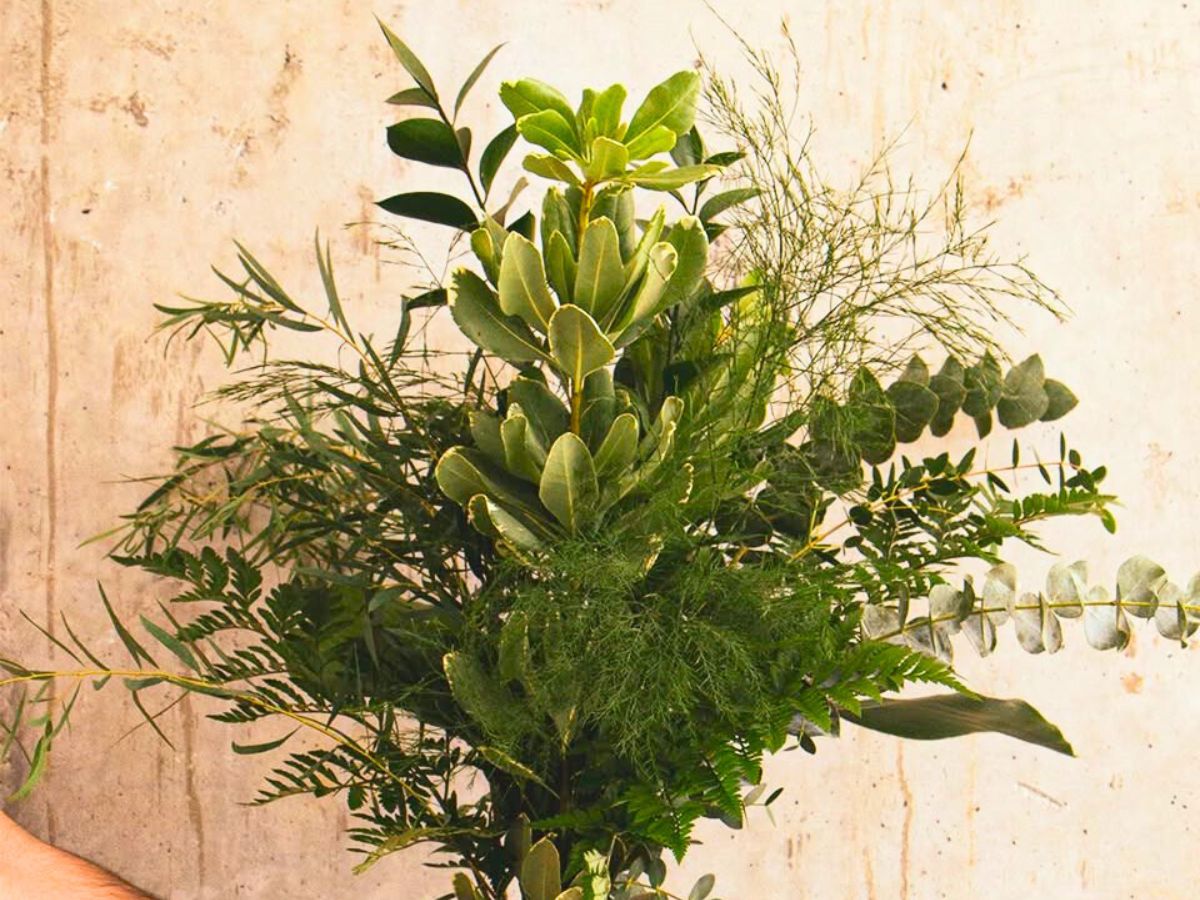 Green bouquet arrangement by TAK