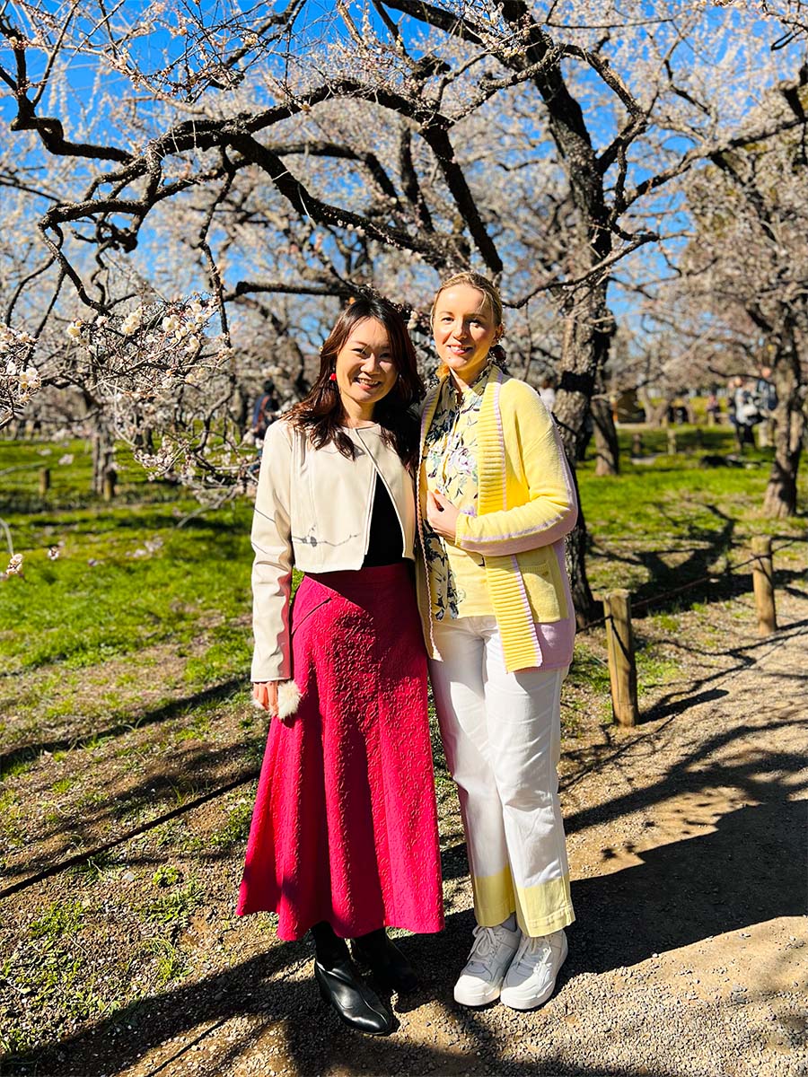 Katya Hutter and Junko in Kairakuen Garden