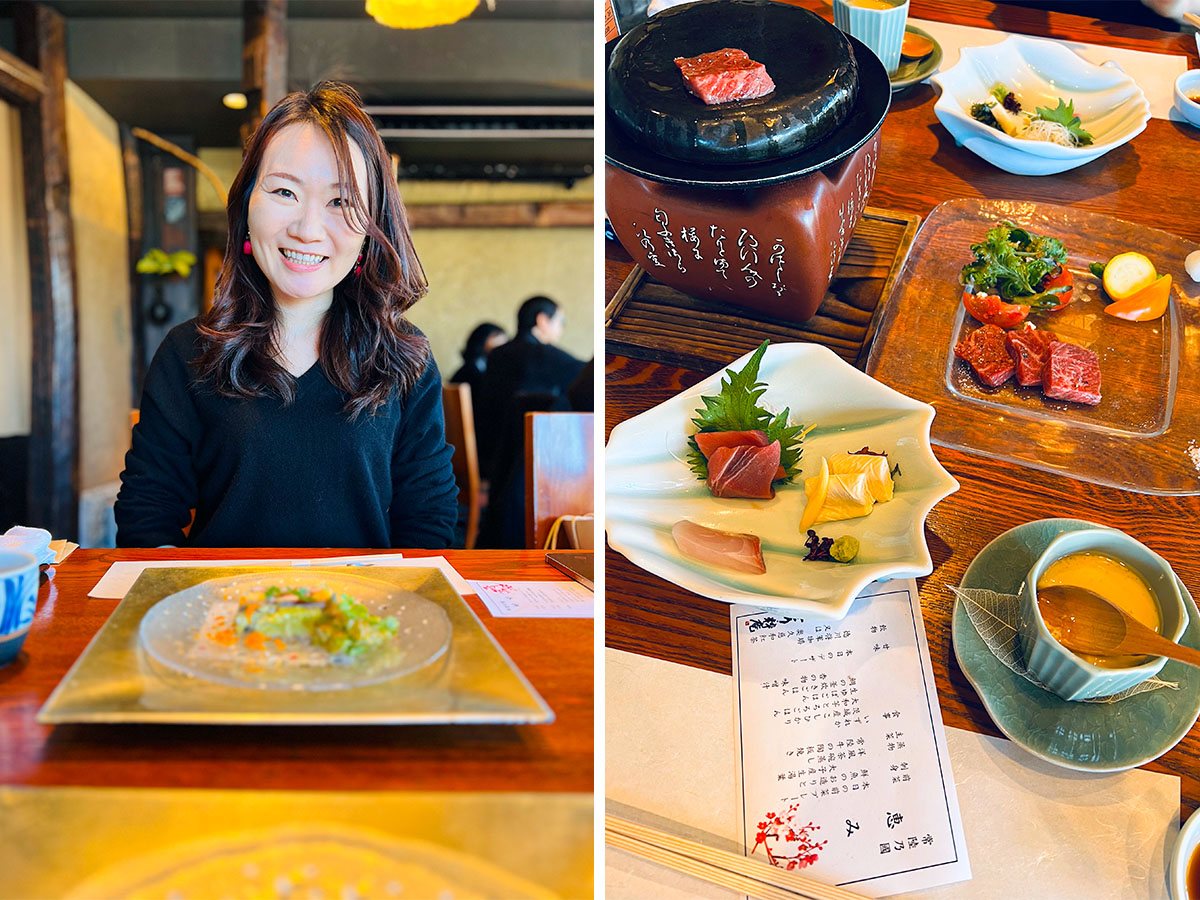 Junko during lunch in Mito