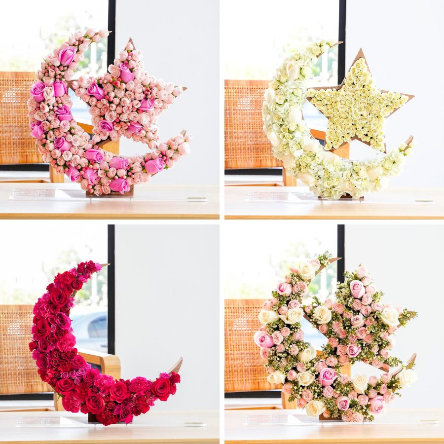 Different floral designs for Ramadan celebrations