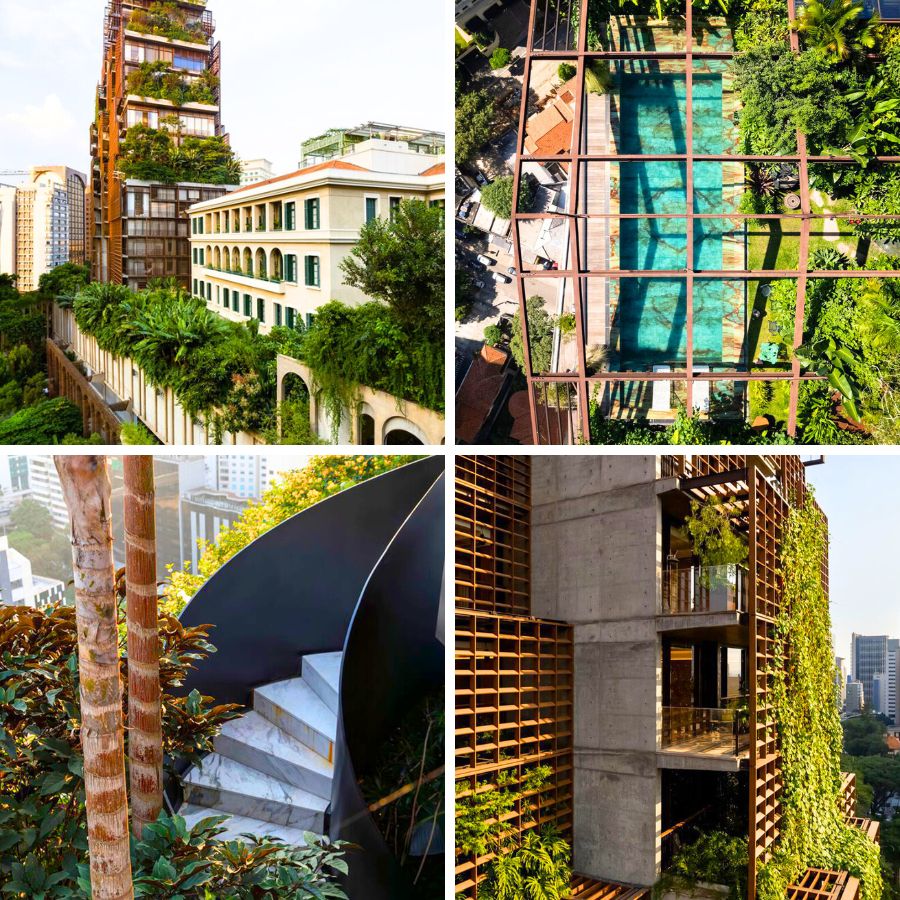 Architecture with greenery in Sao Paulo