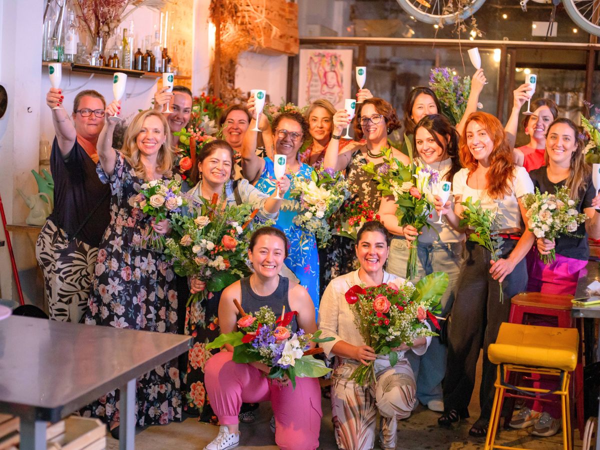 Raquel in a floral workshop